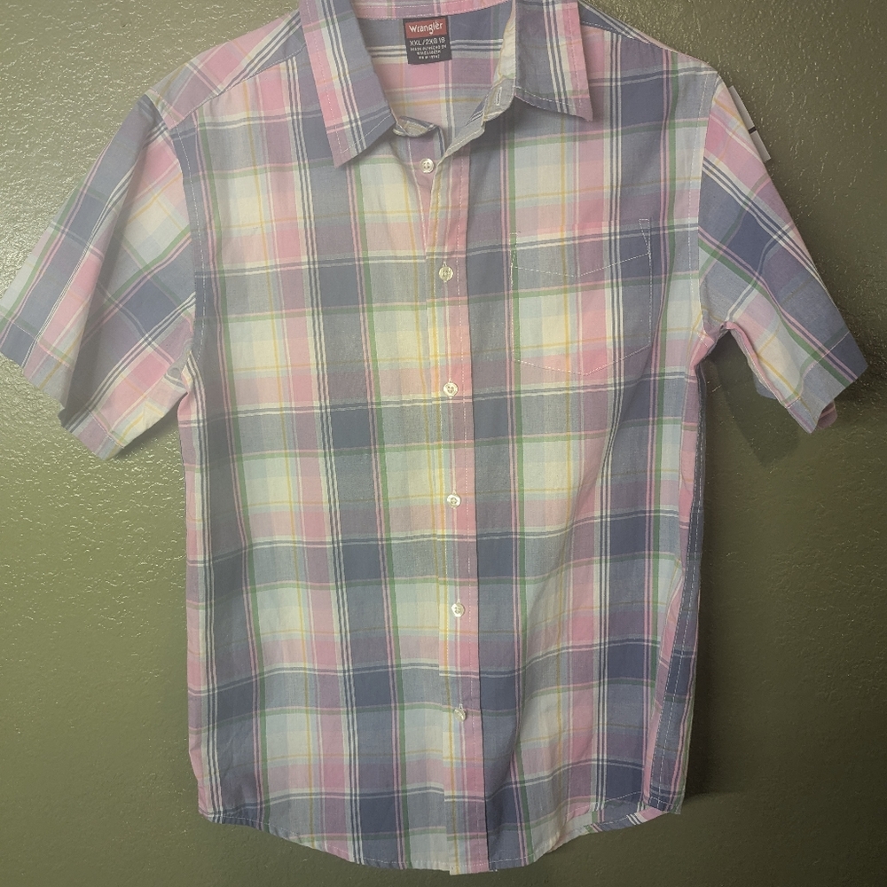 Wrangler Boys Multicolor Plaid Shirt